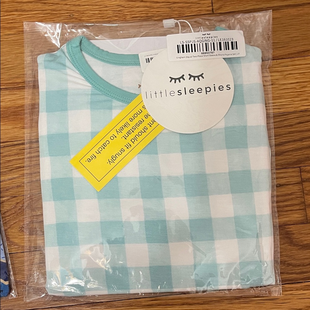 Little Sleepies (Aqua) Two piece short sleeve & shorts Pajama Set
